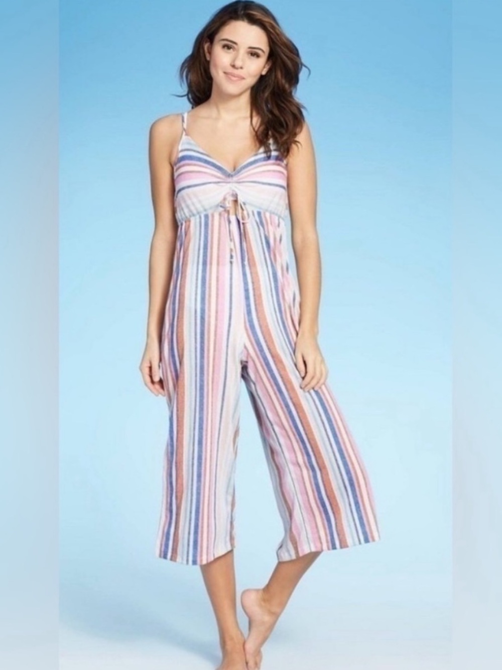 NWT Xhilaration Striped Cutout Jumpsuit
